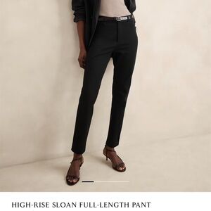 NWT 0P Banana Republic black high rise Sloan pants